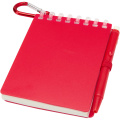 Lig Mini recycled outdoor soft cover notebook and ballpoint pen set (black ink), Red