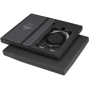 Logo trade corporate gift photo of: Kern A6 hard cover notebook and MagSafe wallet gift set