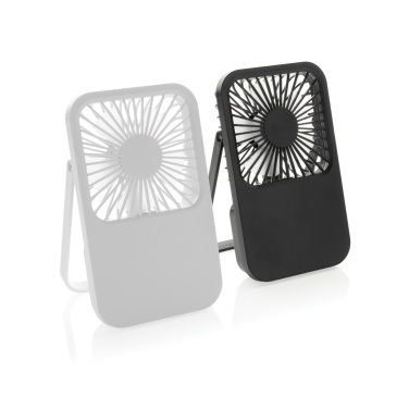 Logo trade promotional merchandise picture of: Aervina RCS recycled plastic re-chargeable desk fan