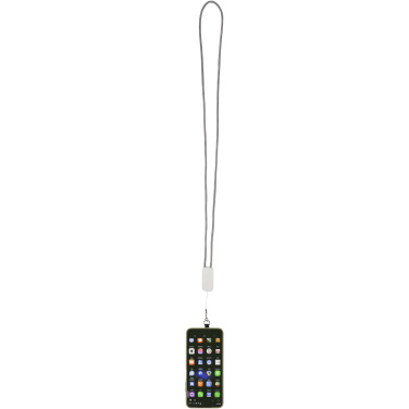 Logotrade promotional gift image of: Anser recycled plastic smartphone lanyard with 27W 5-in-1 built-in cable