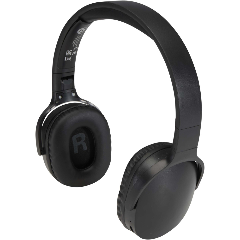 Logo trade corporate gifts picture of: Ancha recycled plastic over-ear wireless Bluetooth® headset
