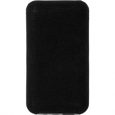 Logotrade firmakingi foto: Tulevane 6000 mAh bambusest/kangast juhtmevaba akupank