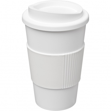 Logo trade ärikingituse pilt: Americano® 350 ml silikoonist võruga kohvitops