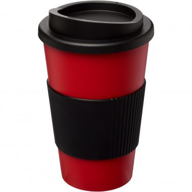 Logo trade reklaamkingitused foto: Americano® 350 ml silikoonist võruga kohvitops