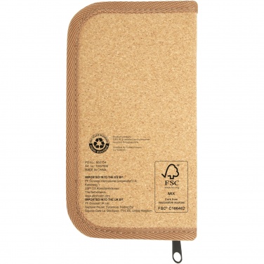 Logo trade reklaamkingituse pilt: Spike 24-osaline RCS taaskasutatud plastist tööriistakomplekt korgist kotiga