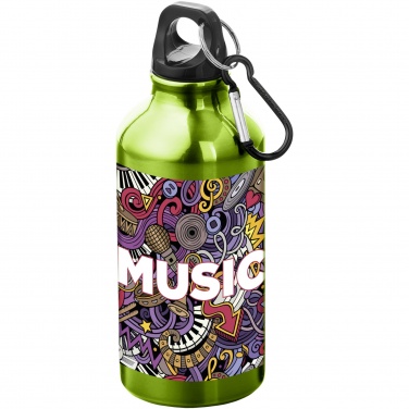 Logotrade reklaamtoote foto: Oregon 400 ml alumiiniumist veepudel karabiiniga