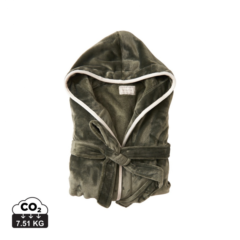 Logotrade firmakingi foto: VINGA Louis luksuslik plüüsist hommikumantel, suurus S-M