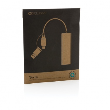 Logo trade ärikingituse pilt: Terra RCS taaskasutatud alumiiniumist jaotur 3 USB-pordiga