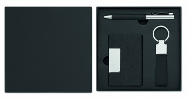 Logotrade firmakingi foto: 3-osaline kinkekomplekt kinkekarbis, kohandatava trükilahendusega