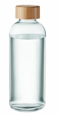 Logo trade reklaamkingituse pilt: Klaaspudel 650ml bambusest kaas