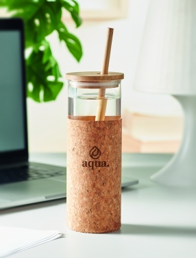 Logotrade firmakingid pilt: Korgist ümbrise ja bambusest kaanega joogitops, 450 ml