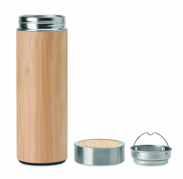 Logotrade reklaamkingituse foto: Bambusest topeltseintega termos 400ml