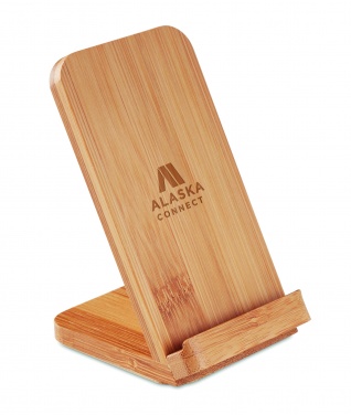 Logotrade reklaamkingitused pilt: Bambusest juhtmevaba laadimisalus 5W WIRESTAND