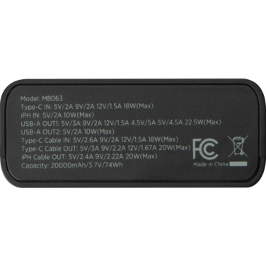 Logo trade reklaamkingi pilt: Akupank 20 000 mAh MARABELLA MoLu