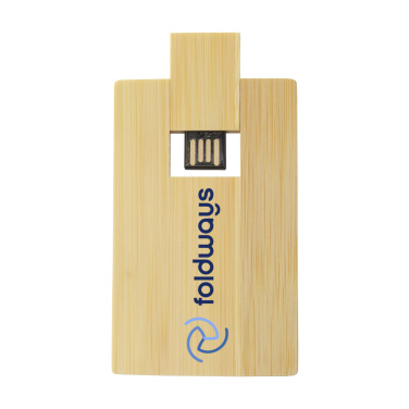 Logotrade firmakingi foto: Krediitkaart USB Bamboo 32 GB