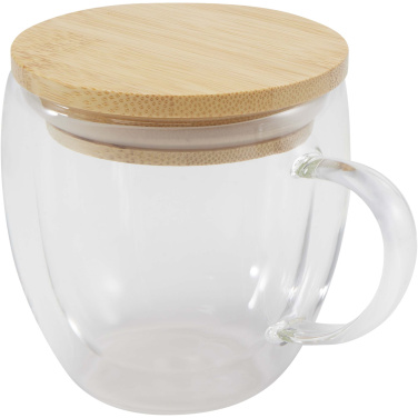 Logotrade reklaamkingitused pilt: Lenora 250 ml klaasist tass bambusest kaanega