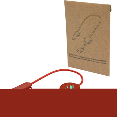 Logotrade firmakingi foto: Citala 5-in-1 taaskasutatud plastist 30 cm kiirlaadimiskaabel