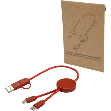 Logo trade reklaamkingituse pilt: Citala 5-in-1 taaskasutatud plastist 30 cm kiirlaadimiskaabel