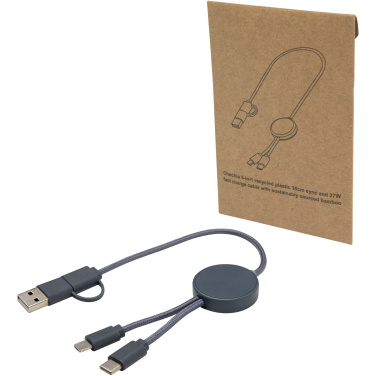 Logotrade firmakingid pilt: Citala 5-in-1 taaskasutatud plastist 30 cm kiirlaadimiskaabel
