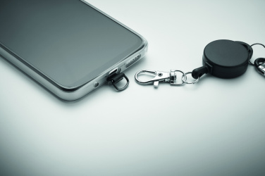 Logo trade meene pilt: Sissetõmmatav telefonihoidik RETRO