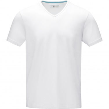 Logo trade mainoslahja ja liikelahja tuotekuva: Kawartha short sleeve men's organic V-neck t-shirt