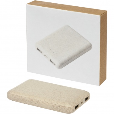 Logo trade liikelahjat tuotekuva: Asama-varavirtalähde, 5 000 mAh, vehnänolkea