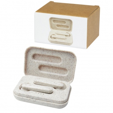 Logotrade liikelahjat mainoslahjat tuotekuva: Nantai vehnänolki True Wireless nappikuulokkeet