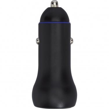 Logo trade liikelahjat tuotekuva: Pilot 55 W USB-C/USB-A -kaksoislaturi autoon