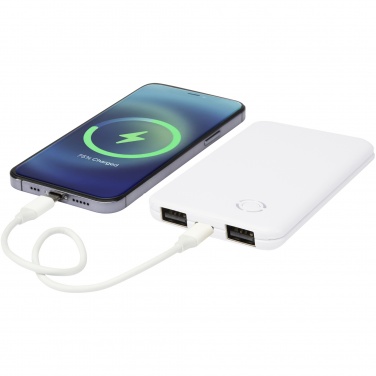 Logo trade liikelahja mainoslahja tuotekuva: Slender dual ohut varavirtalähde, 4 000 mAh