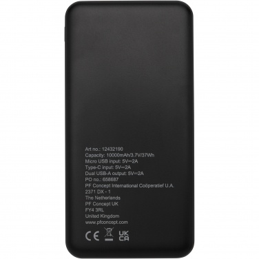 Logotrade liikelahjat mainoslahjat tuotekuva: Loop 10 000 mAh:n varavirtalähde kierrätetystä muovista 