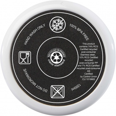 Logotrade liikelahjat mainoslahjat tuotekuva: Melbourne 1 200 ml:n RCS-sertifioitu kierrätetty teräs, eristetty  muki pillillä