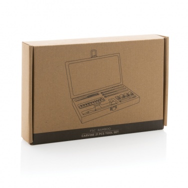 Logotrade mainoslahja ja liikelahja kuva: Carvine 21-osainen bambutyökalusetti