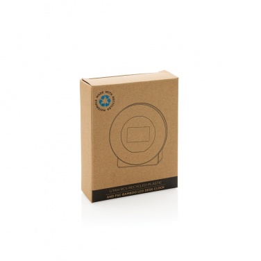 Logotrade liikelahja tuotekuva: Utah RCS LCD työpöytäkello bambusta