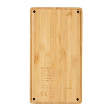 Logo trade mainoslahja ja liikelahja tuotekuva: Bamboo 4000 mAh:n langaton 5W varavirtalähde