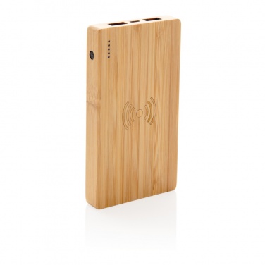 Logotrade mainoslahja tuotekuva: Bamboo 4000 mAh:n langaton 5W varavirtalähde