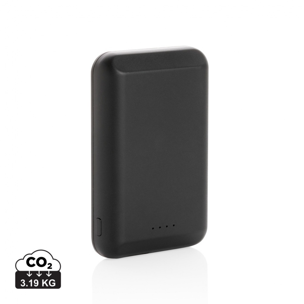 Logo trade mainostuote kuva: Magneettinen 5000mAh 5W langaton virtapankki