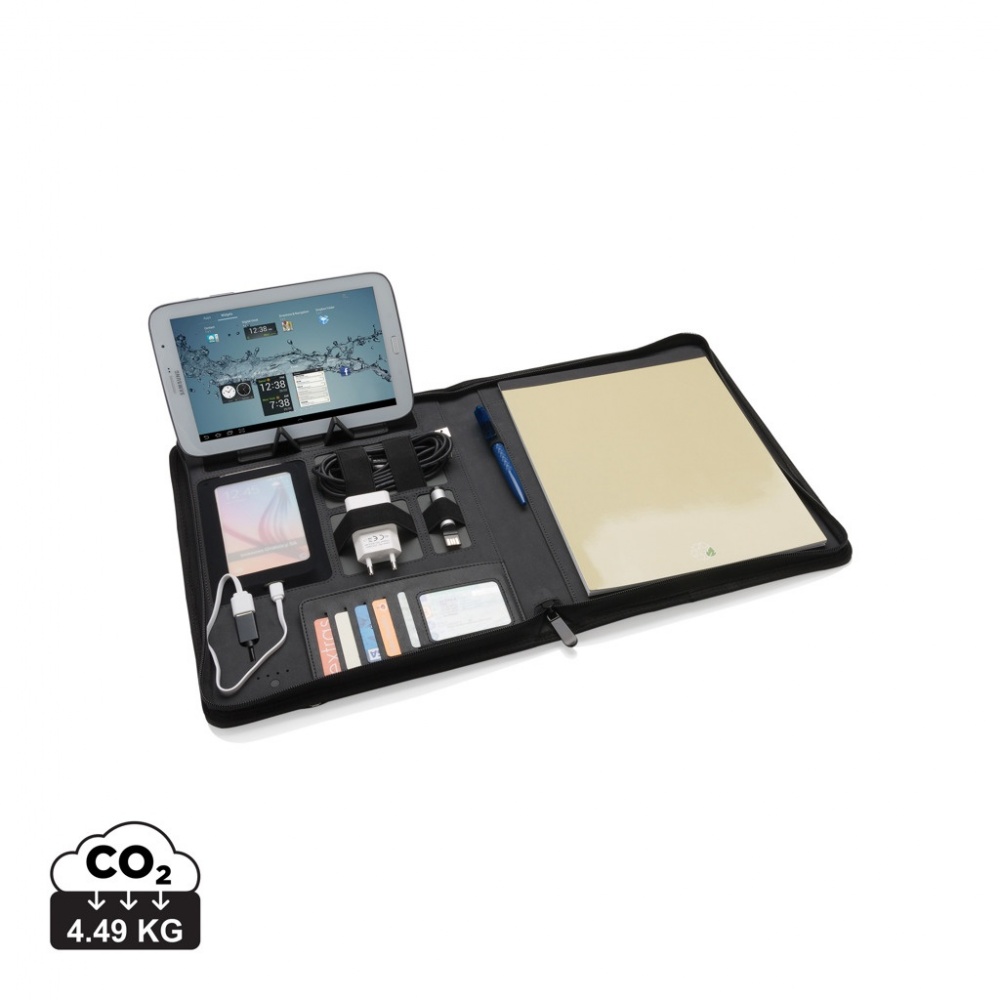 Logo trade mainoslahja kuva: Tekninen kansio varavirtalähteellä