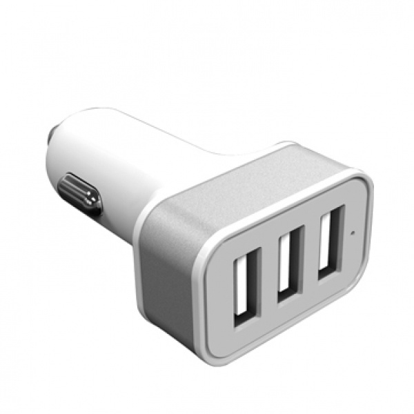 Logotrade mainoslahjat ja liikelahjat tuotekuva: Autolaturi 3 USB-portilla