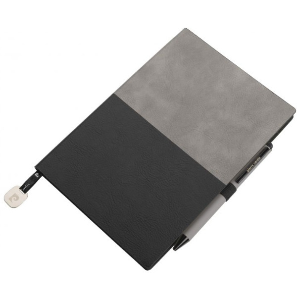 Logotrade mainoslahjat ja liikelahjat tuotekuva: Muistilehtiö A5 & kuulakärkikynä REPORTER Pierre Cardin