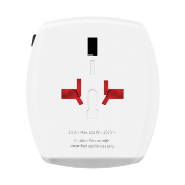Logo trade liikelahjat tuotekuva: SKROSS World Travel MUV 2-napainen USB A ja C adapteri