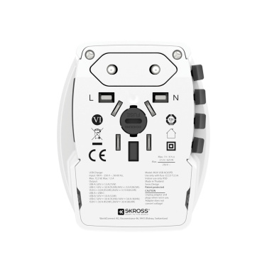 Logo trade liikelahja mainoslahja tuotekuva: SKROSS World Travel adapteri MUV 65W PD USB C -kaapelilla