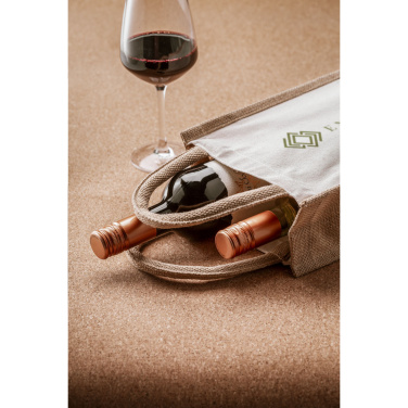 Logo trade liikelahja kuva: Juuttikangas Double Wine Bag