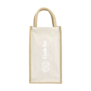 Logotrade liikelahja mainoslahja kuva: Juuttikangas Double Wine Bag
