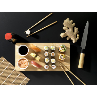 Logo trade mainoslahja kuva: Temaki Bamboo Sushi Tray lahjasetti