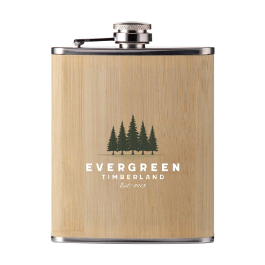Logotrade mainoslahjat kuva: Hipflask Bamboo 200 ml juomapullo