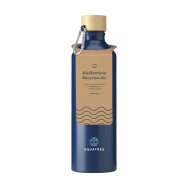 Logotrade liikelahja tuotekuva: AluBamboo GRS Kierrätetty Alu 750 ml vesipullo