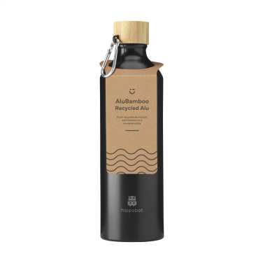 Logotrade mainoslahja ja liikelahja kuva: AluBamboo GRS Kierrätetty Alu 750 ml vesipullo