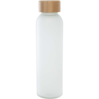 Logotrade liikelahjat kuva: Lume 500 ml:n himmeä natronkalkkilasipullo, jossa on bambukansi