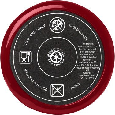 Logotrade mainoslahjat kuva: Melbourne 1 200 ml:n RCS-sertifioitu kierrätetty teräs, eristetty  muki pillillä