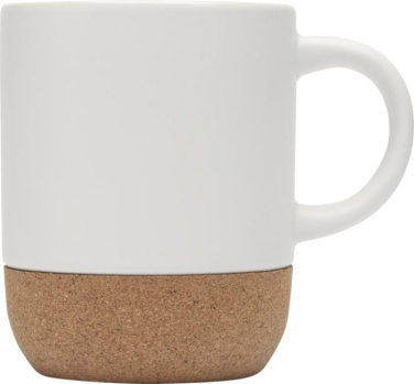 Logo trade mainostuotet tuotekuva: Billie 300 ml:n keraaminen muki korkkiyksityiskohdilla ja mattapinnalla